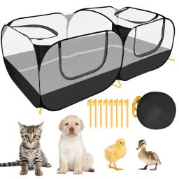 Portátil dobrável pet tenda, cercadinho, canil, transparente, cerca respirável, grande abrigo para gato, cão, cachorro, gatinho, interior, ao ar livre - Image 1
