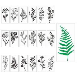 Estêncil Wildflower para Home Decor, Pintura em Madeira, Arte DIY, Artesanato De Casamento, 18Pcs - Image 1
