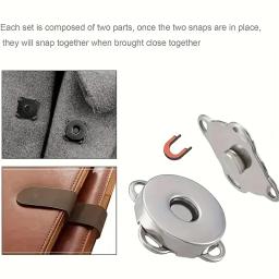 Prendedores de pressão magnéticos quadrados, fechos botão, bolsa, bolsa, carteira, artesanato, sacos, peças, acessórios, escolher a cor, 11mm, 15mm, 19mm, 5 conjuntos, 8 conjuntos - Image 3