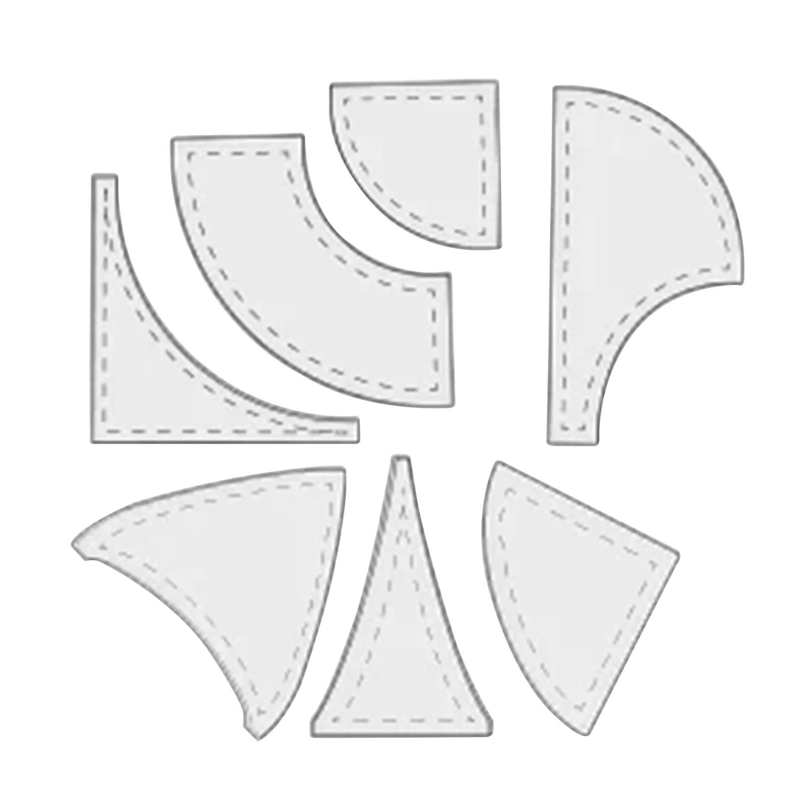 Tabela Bandeira Quilting Régua Kit, Modelo Acrílico, Máquina de costura, DIY Patchwork Tool, 7Pcs - Image 1