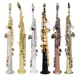 SLADE-Saxofone Soprano de Latão, Sax Straight Bb, Saxofone Profissional, Woowind Instrumento com Caso, Reeds Peças e Acessórios - Image 5