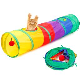 Túnel dobrável interativo interno para animais de estimação, brinquedo interativo, exercício, altamente avaliado, durável, colorido, divertido - Image 2