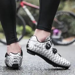 Sapatos ultraleves de ciclismo fivela dupla para homens, calçados esportivos profissionais, corrida de estrada, MTB, mountain bike lock - Image 5