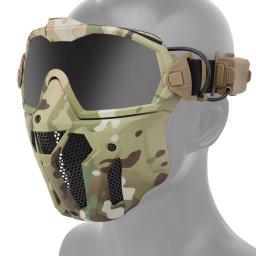 WST-Tactical Airsoft Paintball Máscara Facial com Ventilador, Respirável, Anti-Fog, Caça, Tiro, Óculos de Proteção, Full Face - Image 2