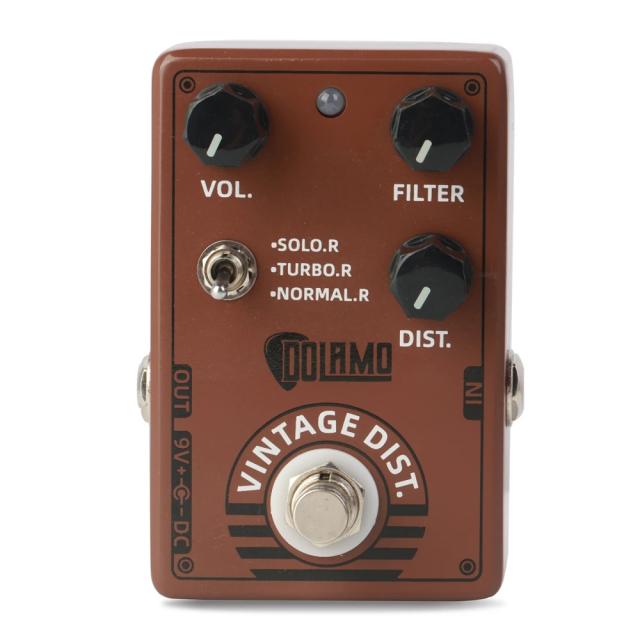 Efeito Pedal de Guitarra Dolamo Vintage D-11 com Distorção e True Bypass - Peças Elétricas e Acessórios Inclusos