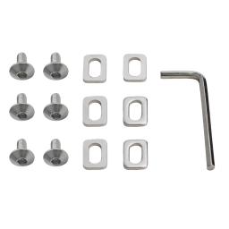 Kits de parafuso para grampos de bicicleta SPD, Repair Tool com chave, arruelas de estrada, acessórios de ciclismo, 6pcs, 6x M5 - Image 1