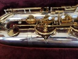 Jupiter JBS-893 E saxofone barítono plano, corpo prateado, laca dourada, instrumento chave, sax de latão com boquilha Case, Novo - Image 5