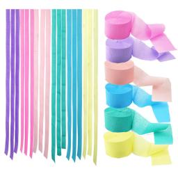 3 rolos crepe fita de papel casamento feriado aniversário jardim de infância decoração fita suprimentos festa de bebê chá de panela colorido - Image 1