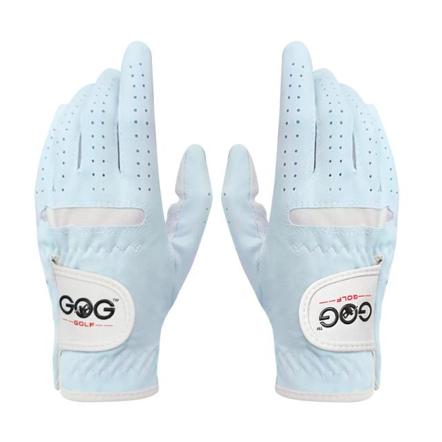 GOG GOLF Luvas de Golfe Profissional Azul Respirável Macio para Mulheres (1 Par)