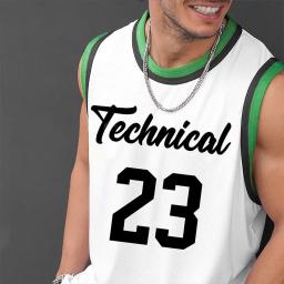 Roupas de basquete de secagem rápida masculina, regata casual, ginásio Fitness, camisa sem mangas, colete de malha, esportes, camiseta de musculação, verão - Image 4