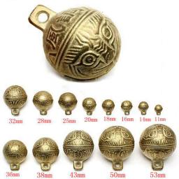 1 pçs sino pet cabeça do tigre sino de cobre cão gato colar colar pingente material artesanal encantos - Image 1