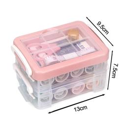 Kit de Costura Multifuncional Portátil, Caixa De Armazenamento De Linhas De Costura, Fita De Agulha, Tesoura, Roscas, Caso Organizador, 30Pcs por Caixa - Image 2