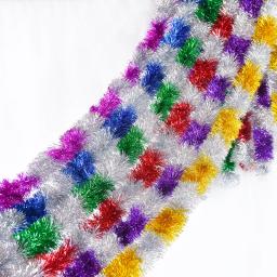 Colorido Natal Glitter Tinsel Guirlanda, Xmas Tree Hanging Ornamento, Home Party Decoração Suprimentos, Ano Novo, 2.3m, 2024 - Image 2