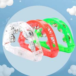 Bright LED Light Up Sensory Toy, piscando Pandeiro, Instrumento Musical, Agitando, Atmosfera de Festa, Brinquedos Infantis, Cor Aleatória - Image 3