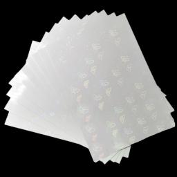 Vinil Holográfico Adesivo para Decoração, Artesanato DIY, Verlay Transparente, Laminação Janelas, Gráficos Scrapbooking, Tamanho A4, 10 Folhas - Image 2