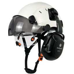 CE capacete de segurança com viseira para engenheiro, protetor de cabeça, protetor protetor de cabeça, EN397, EN352 ABS, novo tipo - Image 4