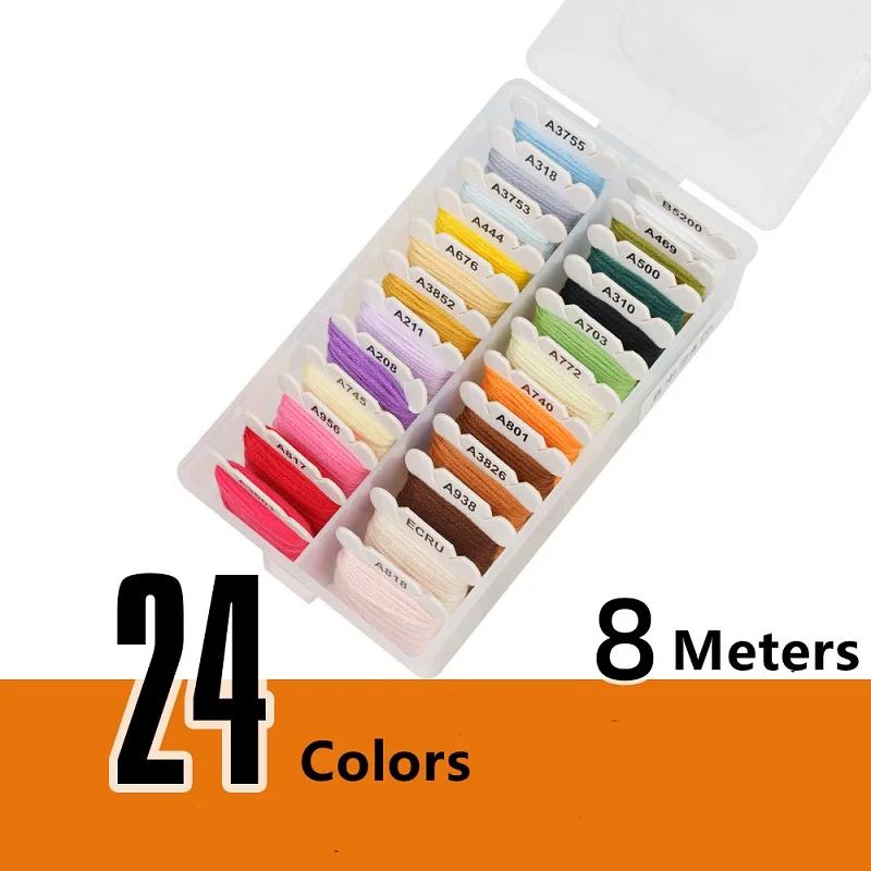 Linha de bordado para máquina de costura, fio para bricolage, uso para Hilos Para Bordar Box, 120 cores, 80 cores - Image 1
