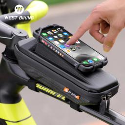 West Biking-Bolsa de Bicicleta Multifuncional com Suporte Do Telefone, Frame Frontal, Tubo Superior, Impermeável, MTB Bike Bag, Acessórios De Ciclismo - Image 1
