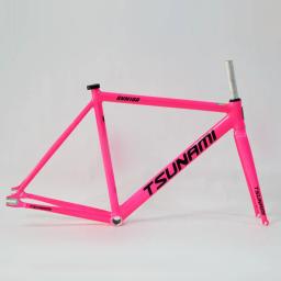 Tsunami snm100 conjunto de quadros de alumínio 700c, quadro de engrenagem fixa e pista de garfo, bicicleta fixie 49cm 52cm 55cm 58cm, peças de bicicleta de velocidade única - Image 4