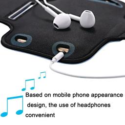 Braçadeira do telefone móvel para esportes ao ar livre, suporte do telefone esperto, Gym Running, saco do telefone, casos para Samsung, iPhone, 5,5" - Image 6