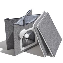 Nova casa de gato de deck duplo, quente no inverno, grande casa de todos os fins, villa, gato fechado e produtos para animais de estimação - Image 4