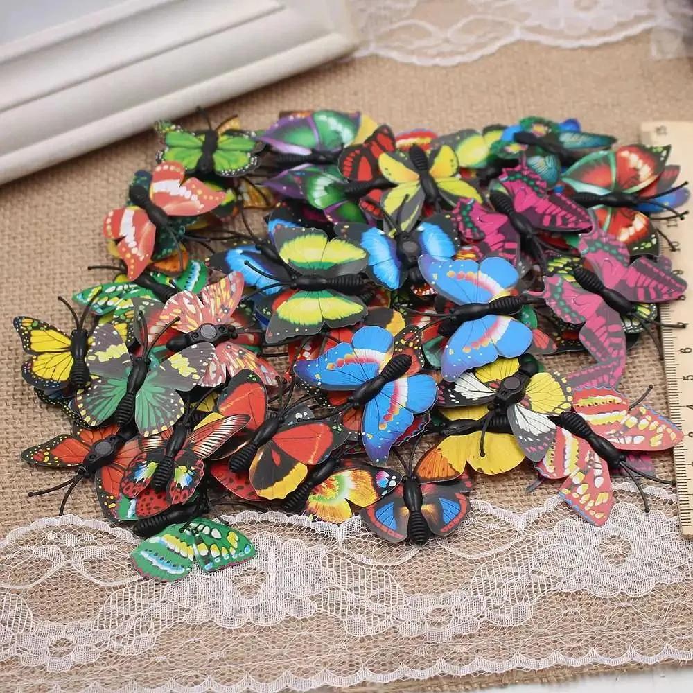 Conjunto de 10 ímãs de pvc para decoração de casa, borboleta, adesivos de parede, para quarto das crianças, diy, criativo, diy - Image 1
