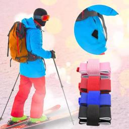 Alça de suporte de esqui e pólo ajustável, alças de suporte de esqui de nylon, alça de transporte portátil para snowboard, acessórios de esqui e snowboard - Image 2