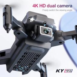 Ky912 mini drone 4k hd câmera de pressão de ar altura fixa quatro lados evitar obstáculos profissional dobrável quadcopter brinquedo - Image 4