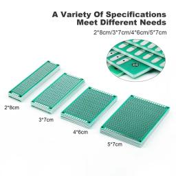 20 pçs/lote PCB Protótipo Placa Prototboard Universal Stripboard Prototipagem Veroboard 2x8 3x7 4x6 5x7 5 Pcs Cada Mix Gree - Image 1