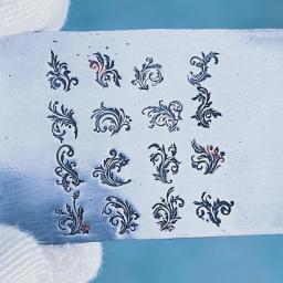 Ferramenta de estampagem de aço para joias Design de flores Selos de metal Padrão de folhas de ramos Punch de couro - Image 2