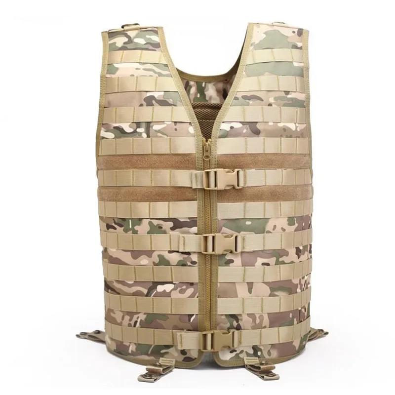 Colete ajustável leve airsoft, colete tático Molle, CS Wargame militar, transportador de carga de caça, jaqueta de camuflagem - Image 1