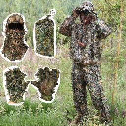 Jungle Leaves Lightweight Hunting Suit, Camuflagem Ghillie Suit com capuz, Fotografia ao ar livre, Assistindo Pássaro Traje De Pano - Image 1