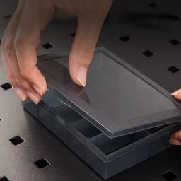 Caixa de armazenamento transparente ajustável, Multi-Lattice Slots, maleta de ferramentas, caixa de artesanato, acessórios para jóias - Image 5