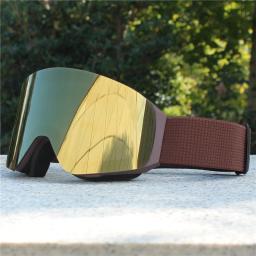 Capa magnética dupla camada anti-nevoeiro óculos de esqui snowboard óculos snowmobile esportes ao ar livre proteção óptica - Image 6