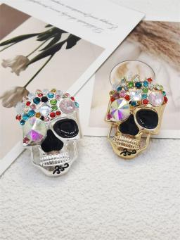 Pinos de metal para sapatilha feminina, encantos de renda, acessórios de sapato, bricolage, strass, caveira, cadarço, fivela decorações, colorido, novo, 1pc - Image 4