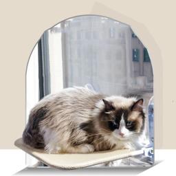 Gato Ninho Suspenso com Super Ventosa, Cama de Vidro Windowsill, Pet Supplies, Balanço, Sol Pode Ser Removido e Lavado Colchão - Image 3