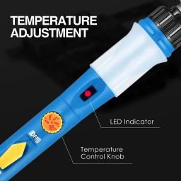 Mais novo 60w kit de ferro de solda eletrônica ferros solda ferramentas temperatura ajustável estação retrabalho calor lápis - Image 2