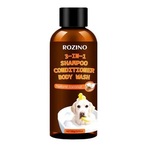 Dog Body Wash 3-em-1 com Coco: Hidratante Orgânico, Eliminador de Odores e Shampoo Condicionador para Cães