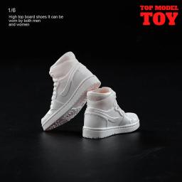 Sapatos de críquete branco modelo tênis, masculino e feminino soldado, pés removíveis, bonecas figura ação do corpo, 1:6 escala, 12" - Image 5