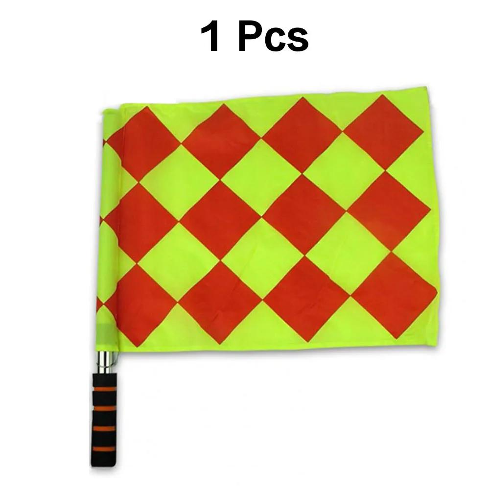 Bandeira do árbitro de futebol, 1 ou 2 peças, pequenos acessórios em forma de grade, para competição, jogar, esportes, partida, futebol - Image 1