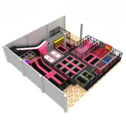 Trampolim interior para crianças e adolescentes, Shopping Mall, Gym jumping Bed - Image 3