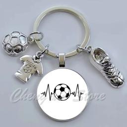 Chaveiro personalizado do futebol com logotipo do clube do futebol, chaveiro de DIY para fãs do futebol - Image 4