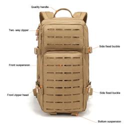 Mochila Tática Molle Assault, Multifuncional, Esportes ao Ar Livre, Escalada, Caminhada, Caça, Sacos 3P, Novo - Image 5
