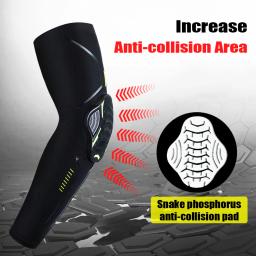 1 peça esportes crashproof cotovelo almofada de compressão braço protetor manga para basquete ao ar livre futebol da bicicleta cotovelo suporte guarda - Image 3
