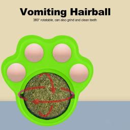 Brinquedo de bola de catnip flexível gato nips brinquedos bonito gato pata forma mastigar manter saúde intestinal brinquedo gatos brinquedos de cuidados orais para gatos adultos - Image 4