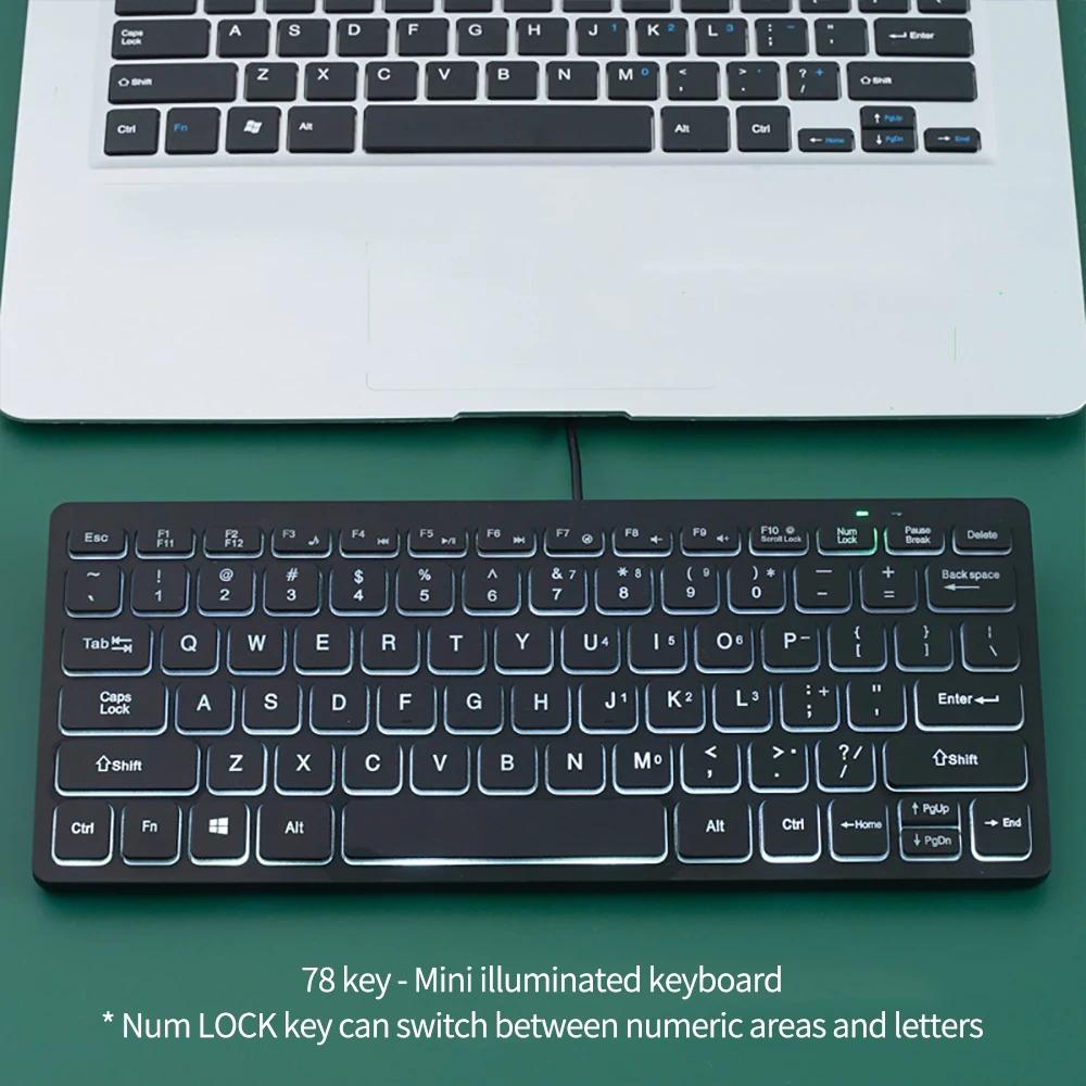 Mini teclado portátil com fio para laptop, acessórios para computador, externo - Image 1