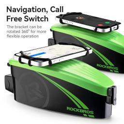 Rockbros bolsa com suporte para celular, acessório para bicicleta de 4 a 6.5 polegadas, capa dura, resistente à chuva, mtb - Image 2