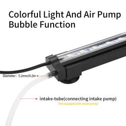 LED Aquarium Light para Fish Tank, luz submersível, bolha de ar aquático, lâmpada de oxigênio, frete grátis, 12-46cm, 5050 RGB, EU, EU Plug - Image 2