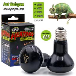 Animal de estimação lâmpada aquecimento e27 noite lâmpada para anfíbio cobra lâmpada calor réptil lâmpada luz uv 25w 50 75 100 AC220-240V - Image 1