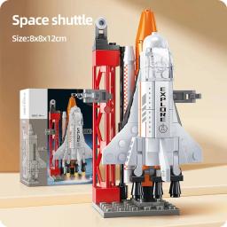 133 pçs exploração espacial foguete construção brinquedo e torre de controle construção adulto presente brinquedos para crianças 8 anos de idade e acima - Image 2